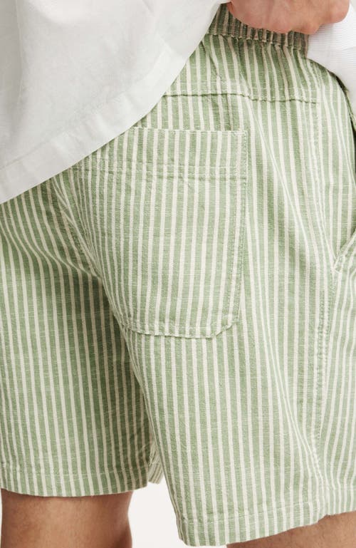 Cotton On Men's Easy Short In Sage Stripe