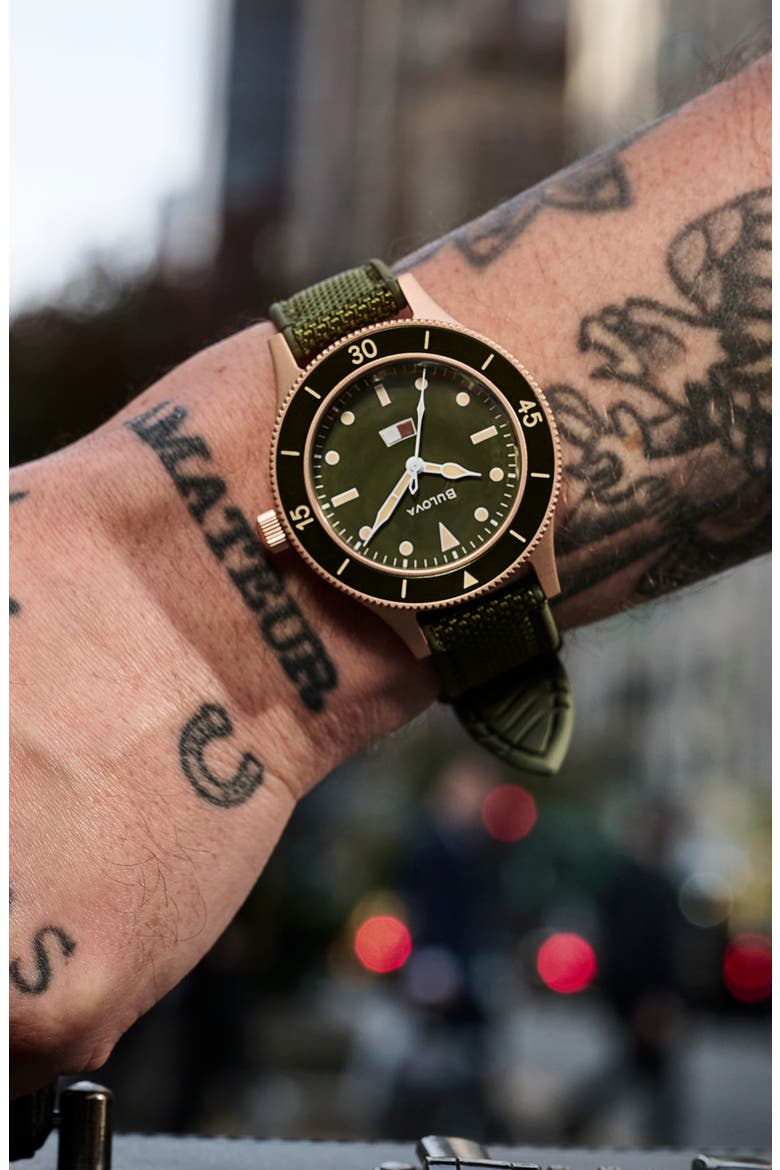 Archive Series MIL-SHIPS Bronze NATO Strap Watch, 41mm, Alternate, color, BRONZE-TONE