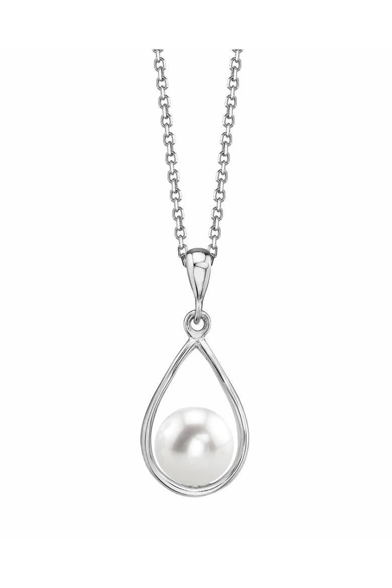 Freshwater Pearl Jess Pendant, Main, color, White Gold
