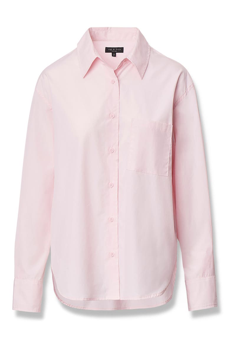 Connie Cotton Poplin Button-Up Shirt, Alternate, color, PEONY