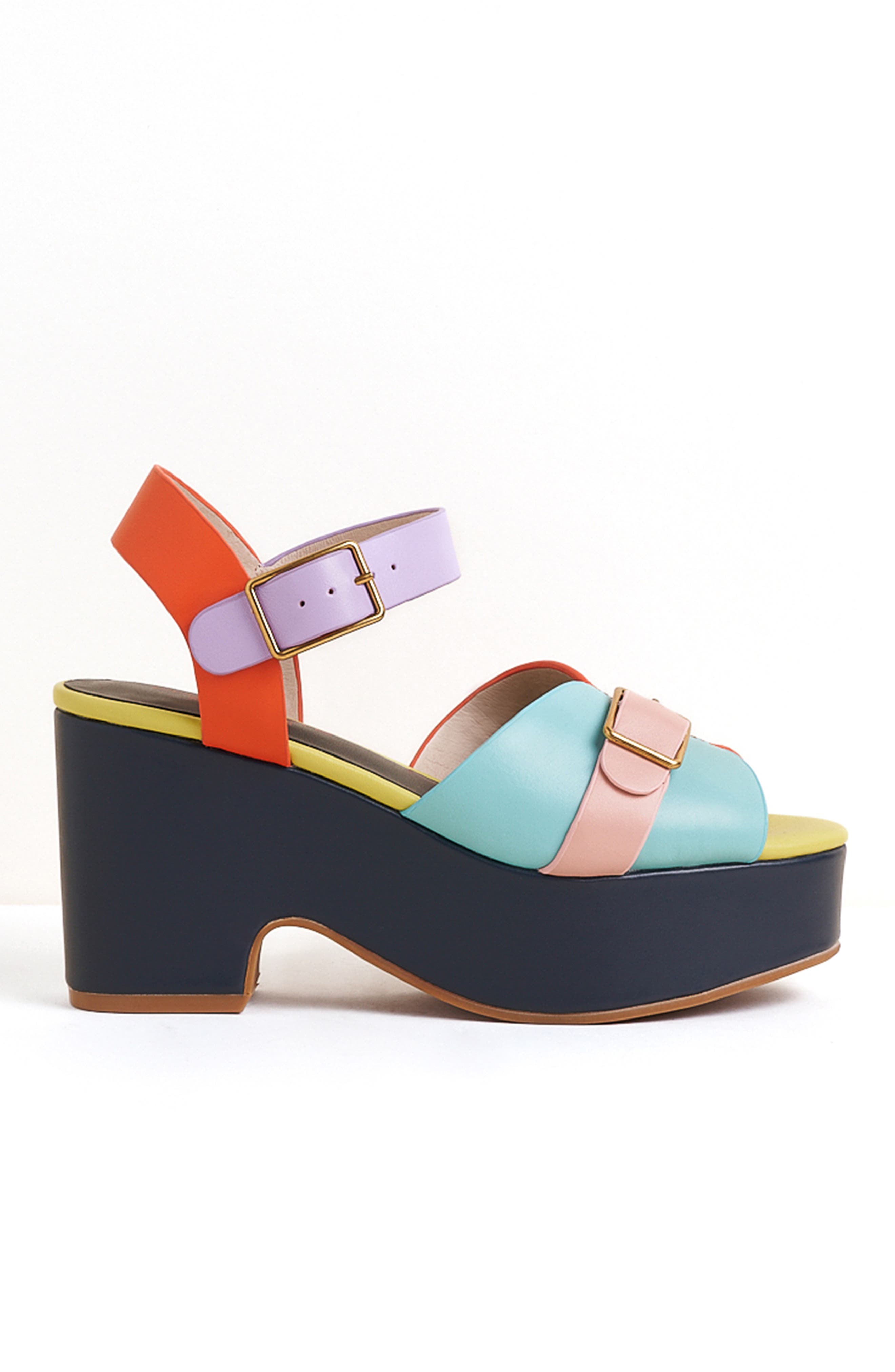 Charlotte Stone Raf Platform Sandal, Alternate, color, Solimar