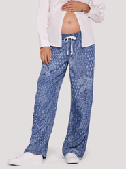MOTHERHOOD MATERNITY Under the Belly Tie Waist Denim Wide Leg Pant