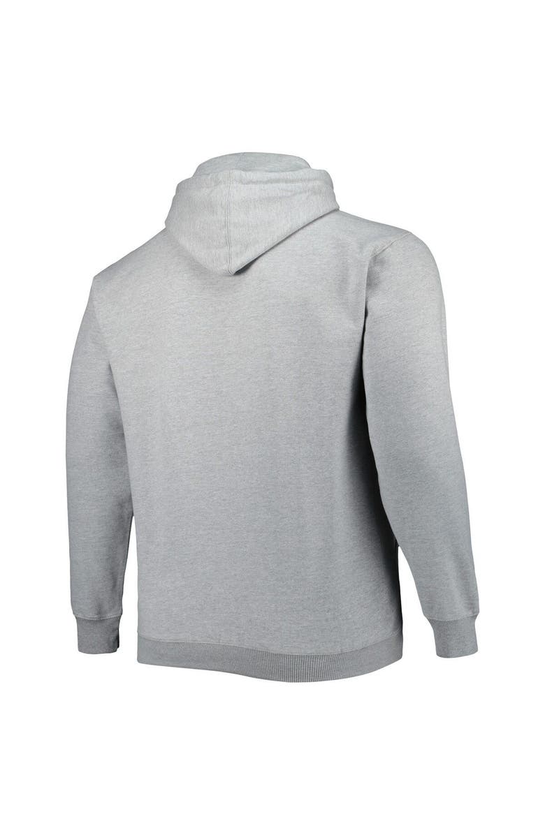 FANATICS Men's Fanatics Branded Heather Gray Atlanta Hawks Big & Tall Wordmark Pullover Hoodie, Alternate, color, Heather Gray