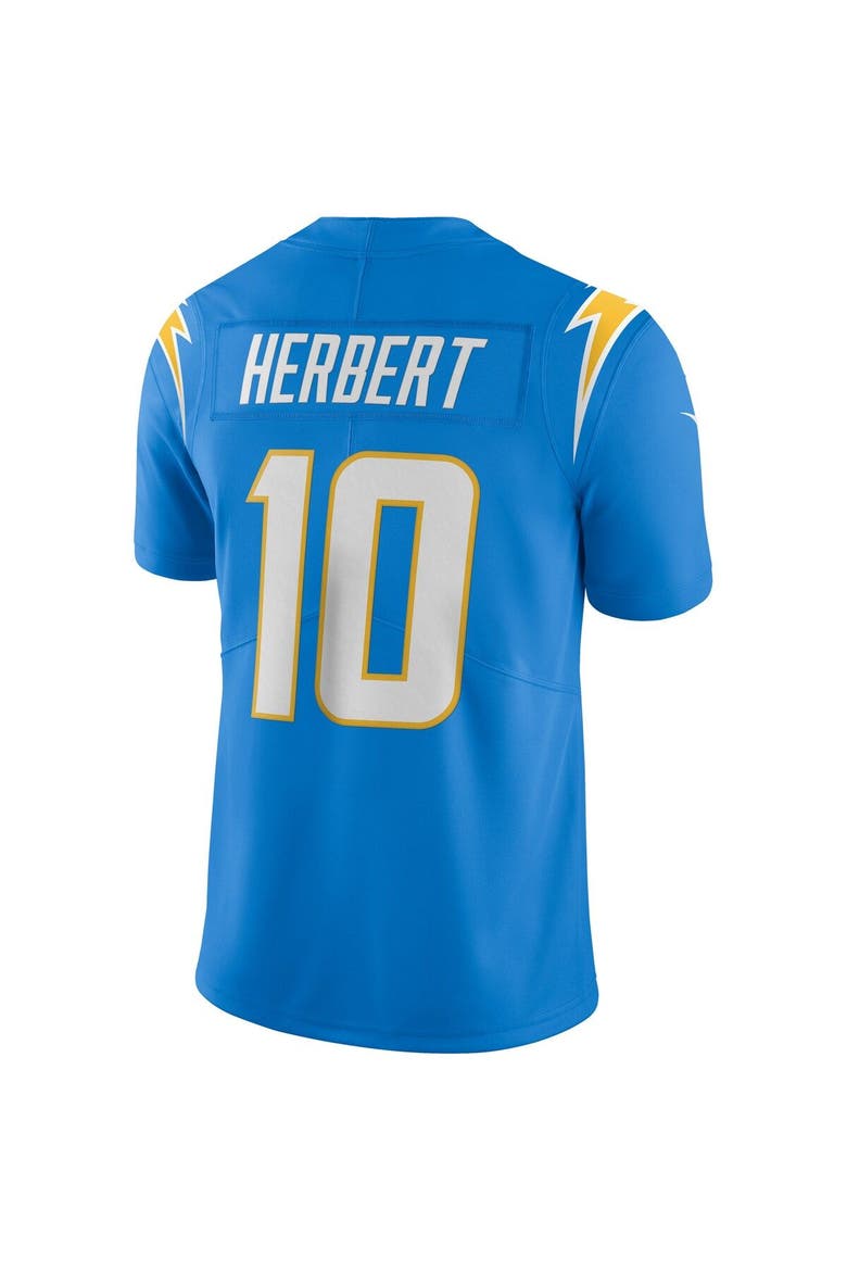 Men's Nike Justin Herbert Powder Blue Los Angeles Chargers Vapor Limited Jersey, Alternate, color, Powder Blue