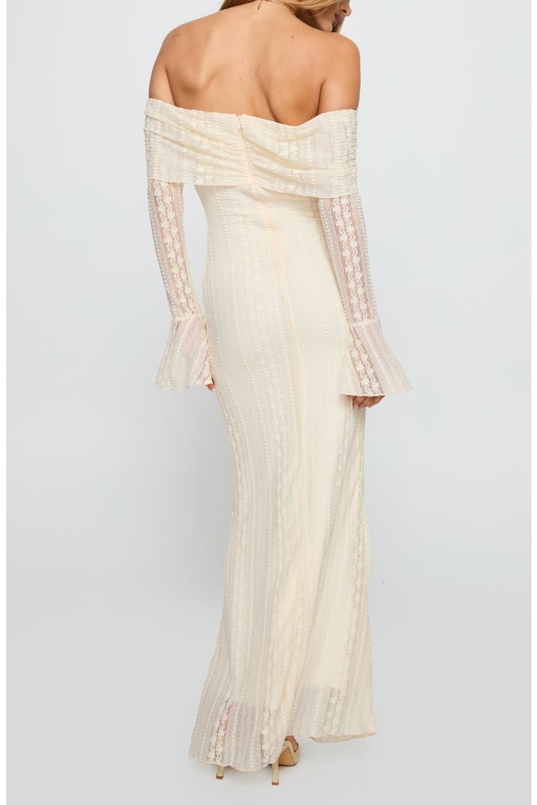 Perdita Long Sleeve Lace Maxi Dress, Alternate, color, CREAM