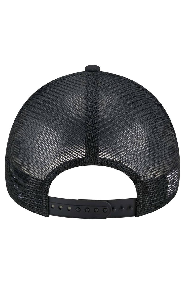 New Era Men's New Era Black Athletics 9FORTY A-Frame Trucker Adjustable Hat, Alternate, color, Black