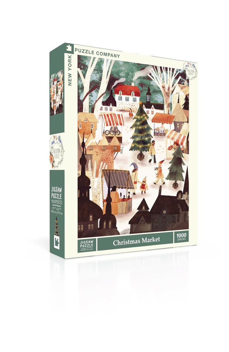 NEW YORK PUZZLE COMPANY Christmas Market 1000 Piece Puzzle, Alternate, color, NO COLOR