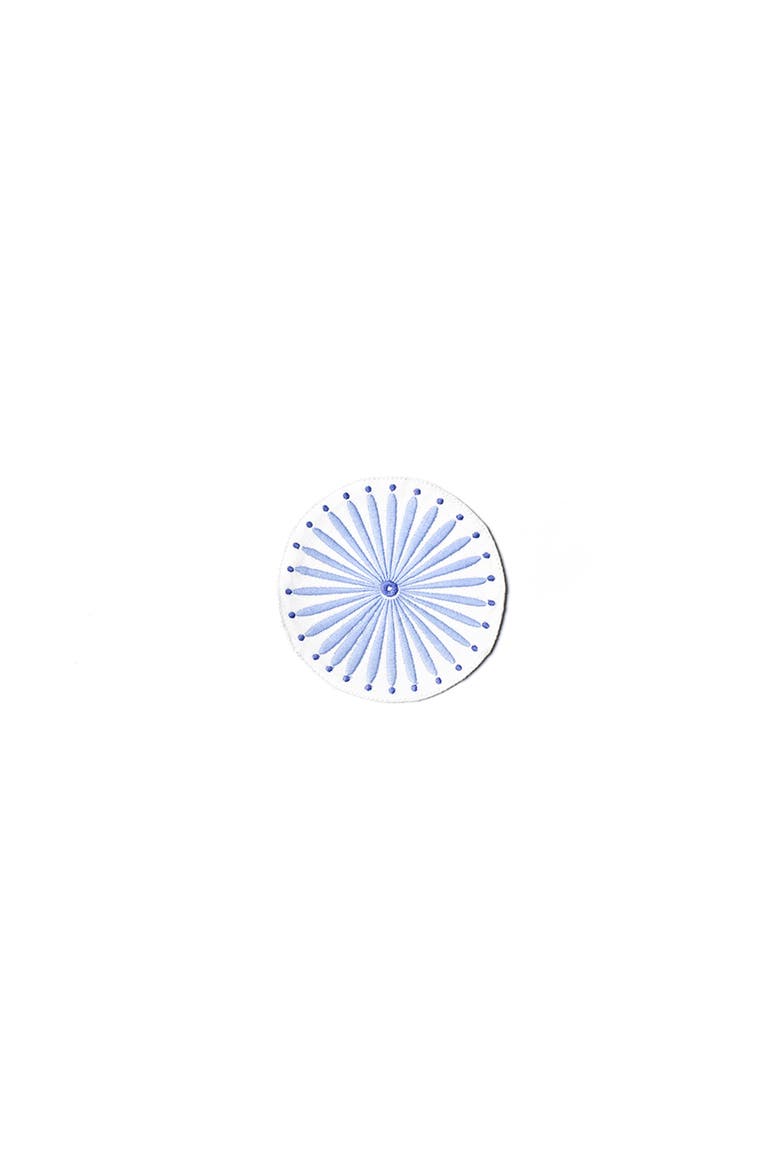 Iris Blue Burst Round Cocktail Napkins Set of 4, Alternate, color, Blue