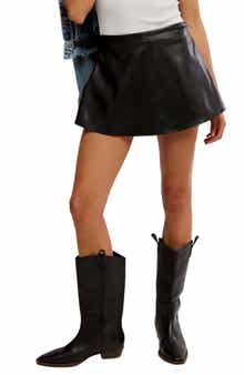 Free People Paradise Found Faux Leather Miniskort