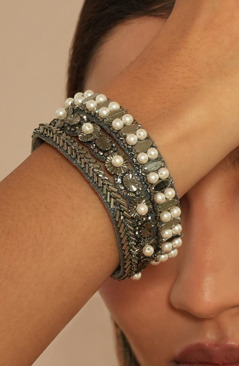 Deepa Gurnani Ascancia Cuff Bracelet, Alternate, color, 