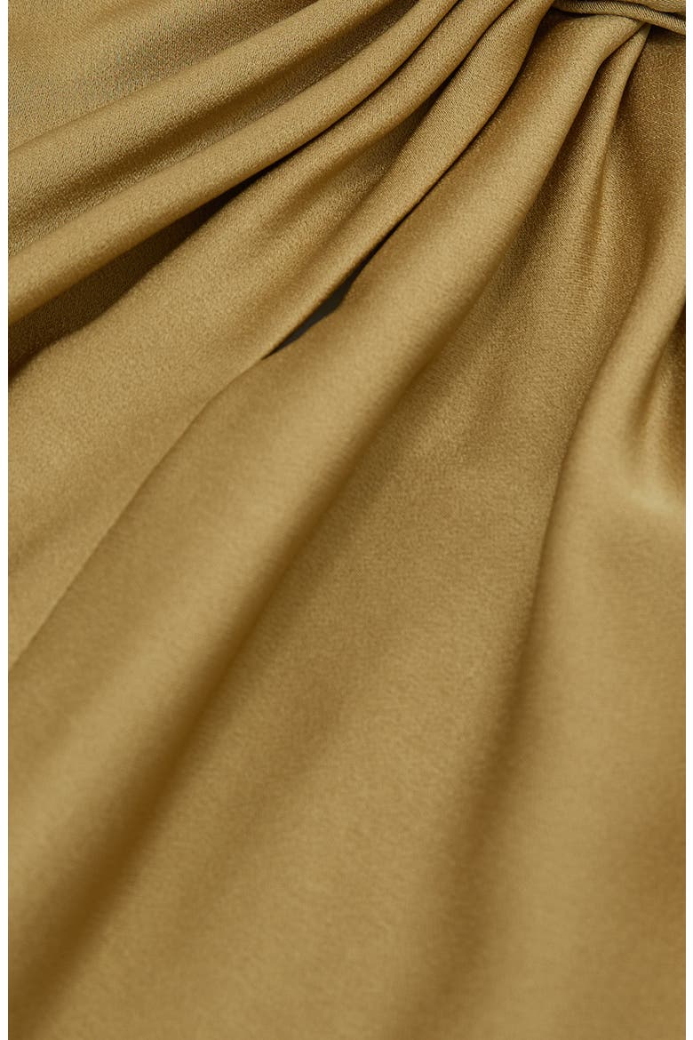 Clodagh One-Shoulder Cape Midi Dress, Alternate, color, GOLD