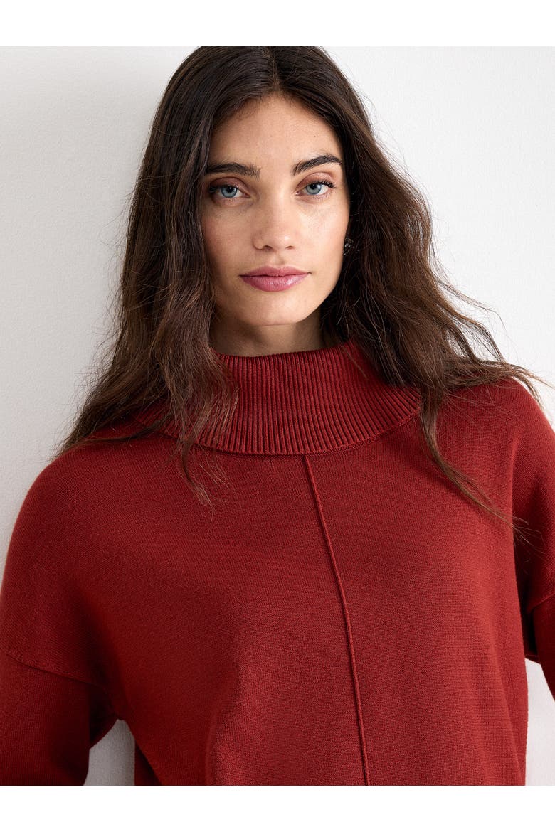 Steph Roll Neck Zip Hem Jumper, Alternate, color, Orange