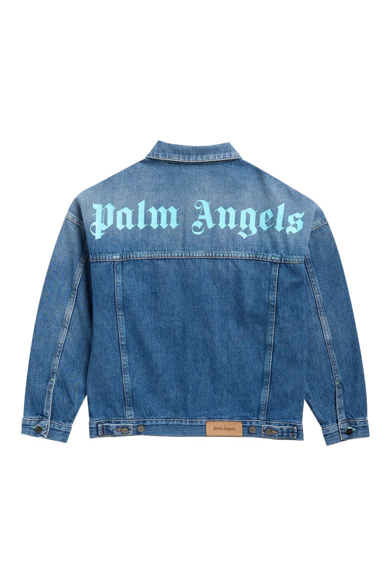 Kids' Stone Washed Denim Jacket, Alternate, color, BLUE MINT