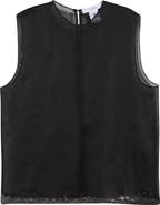 JULIE KEGELS Glitter Edge Silk Organza Top