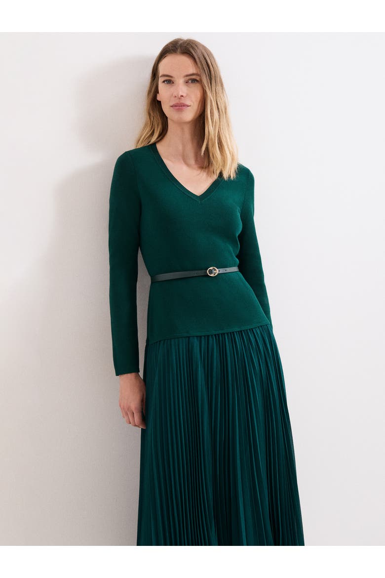 Kai V-Neck Dress, Alternate, color, Green