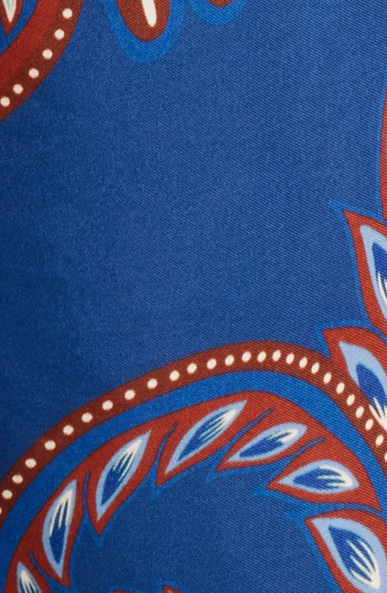 FARM Rio Arabesque Scarf Midi Dress, Alternate, color, Blue