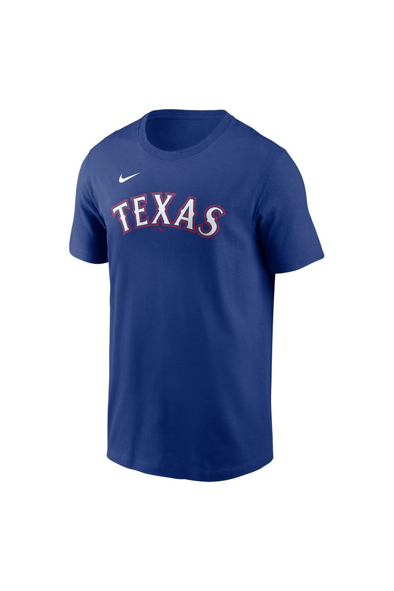 Men's Nike Jacob deGrom Royal Texas Rangers Fuse Name & Number T-Shirt, Alternate, color, Royal