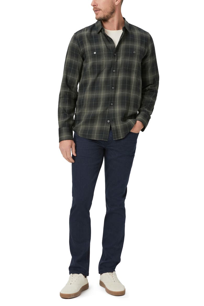 Everett Plaid Flannel Button-Up Shirt, Alternate, color, ASPEN FOREST
