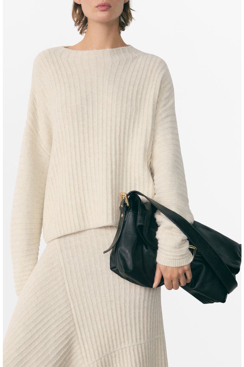 Oversize Rib Sweater, Main, color, ECRU