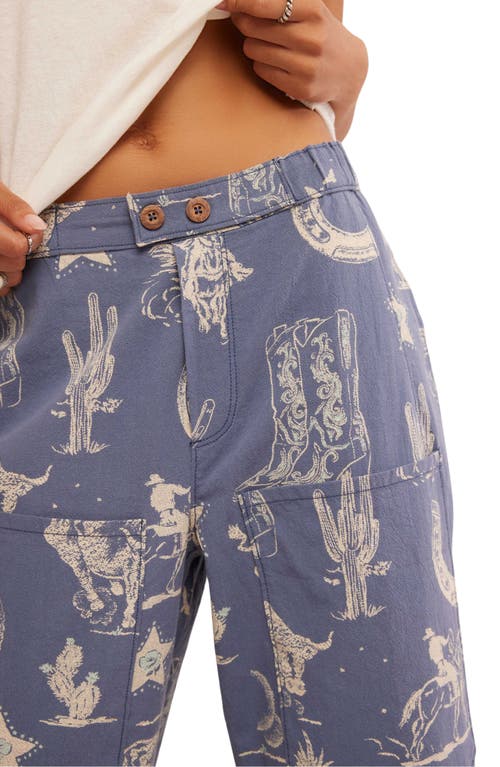 Shop Free People Seaside Pants In Indigo Combo - Rodeo