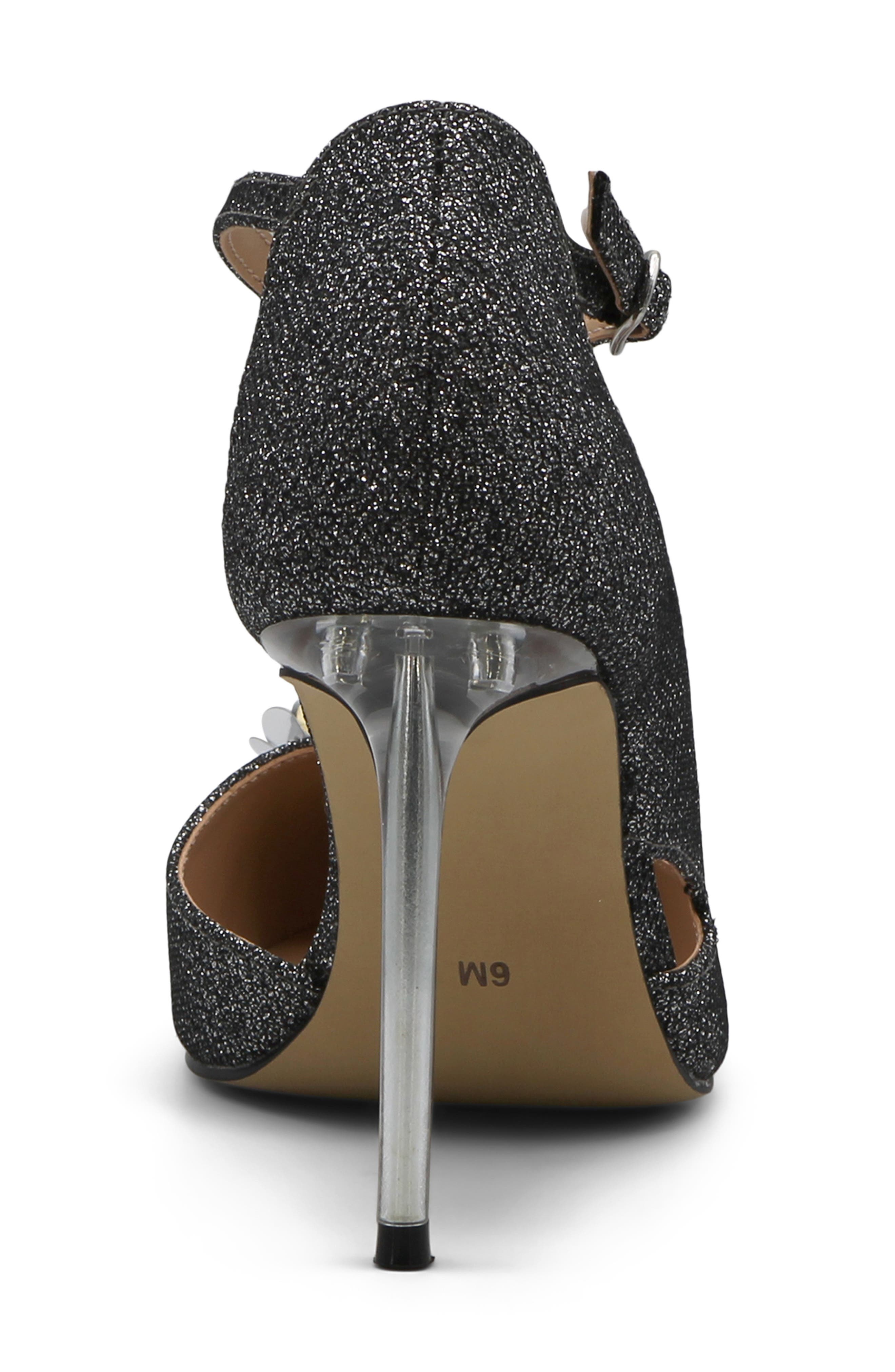 Charles by Charles David Rae Ankle Strap Half d
Orsay Pointed Toe Pump, Alternate, color, Black-Sparkle