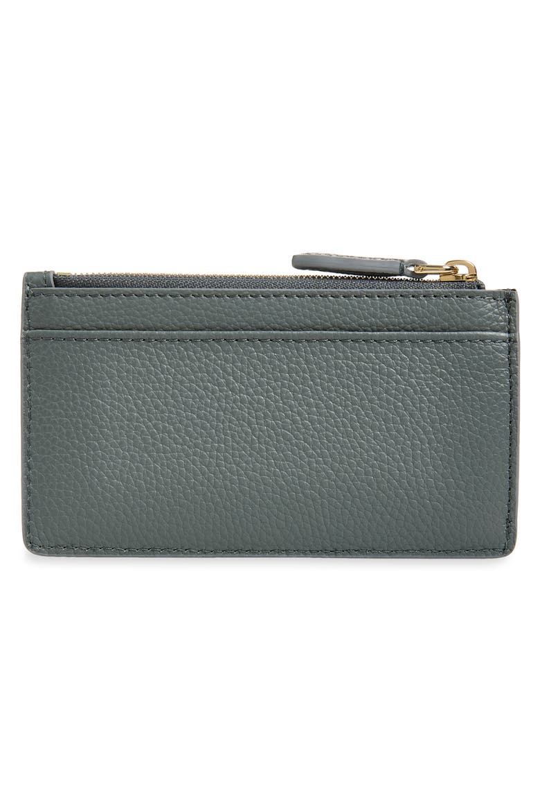 Continental Zip Leather Card Holder, Alternate, color, FOGGY GREY