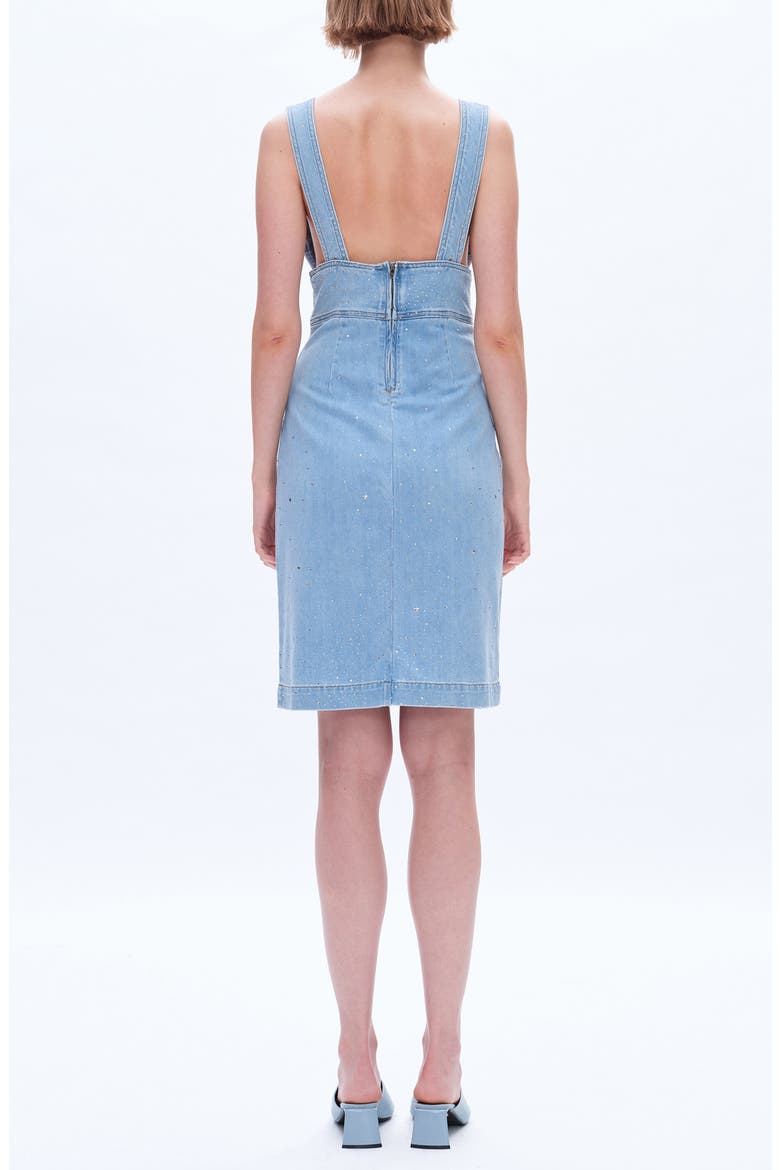 Rhinestone Denim Dress, Alternate, color, BLUEBERRY