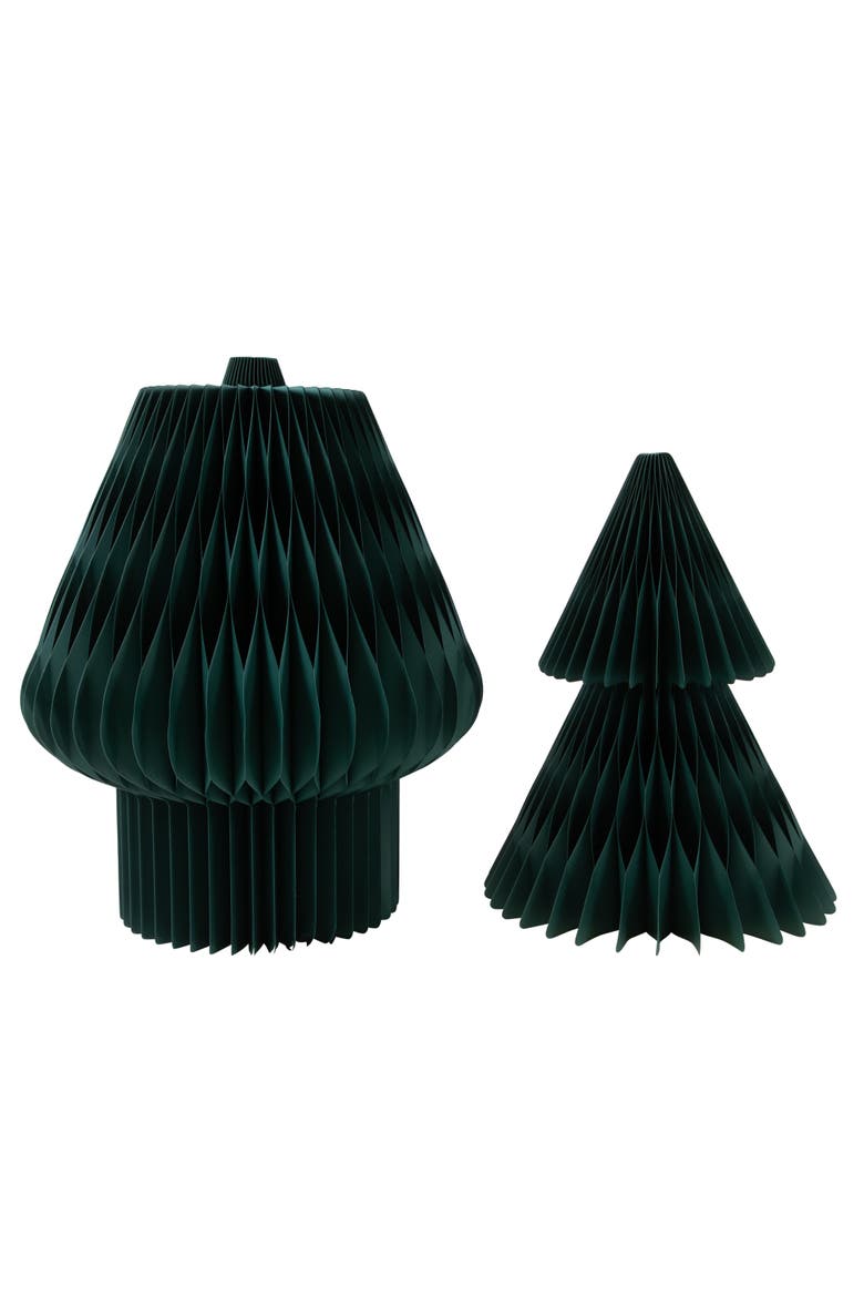 Tall Accordion Honeycomb Foldable Paper Christmas Tree - 4' -  Dark Green, Alternate, color, Green