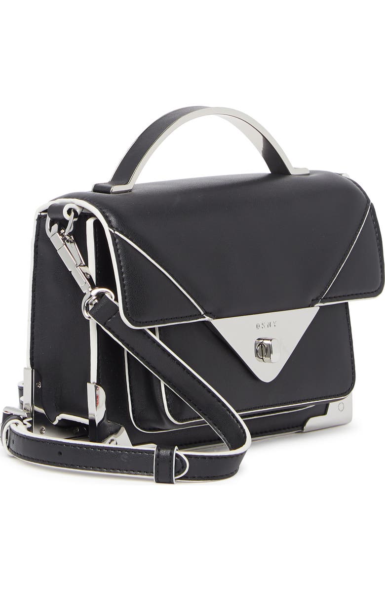 DKNY Jaxone Leather Small Flap Crossbody Bag, Alternate, color,