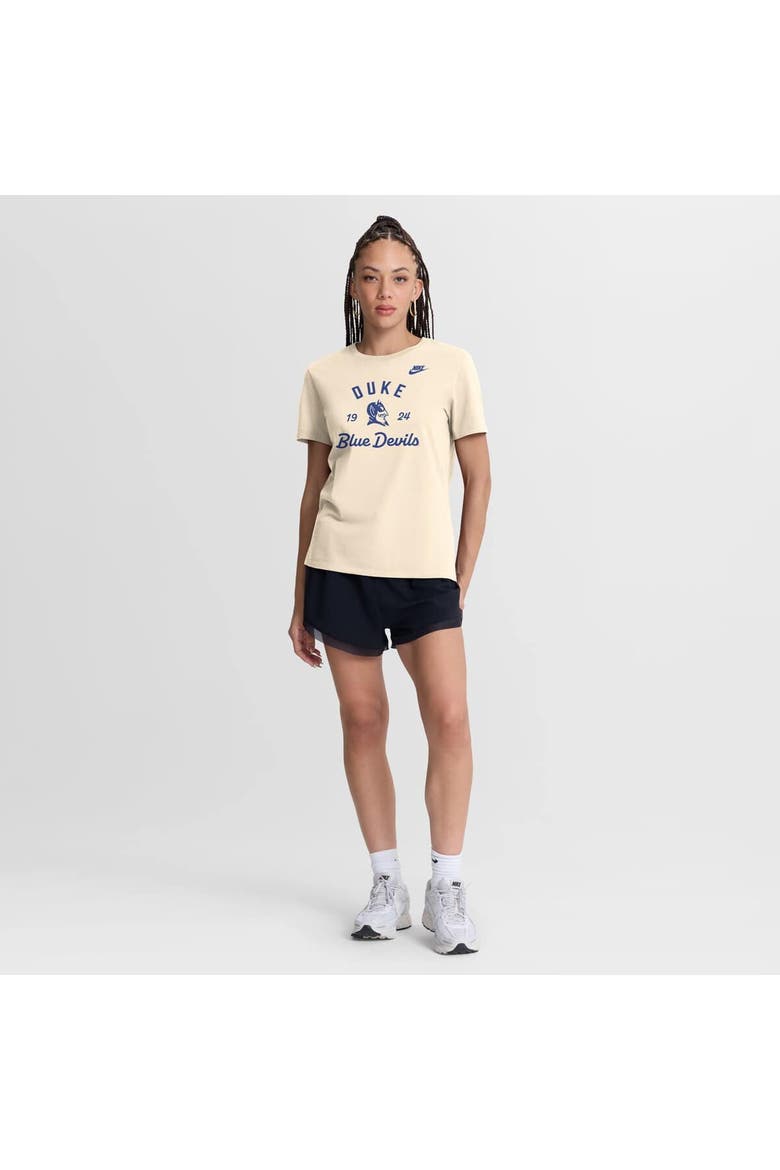 Women's Nike Natural Duke Blue Devils Legacy Team Name T-Shirt, Alternate, color, Natural