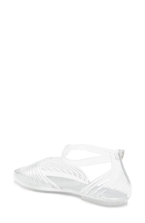 Jeffrey Campbell Squeaky Jelly Flat In Clear