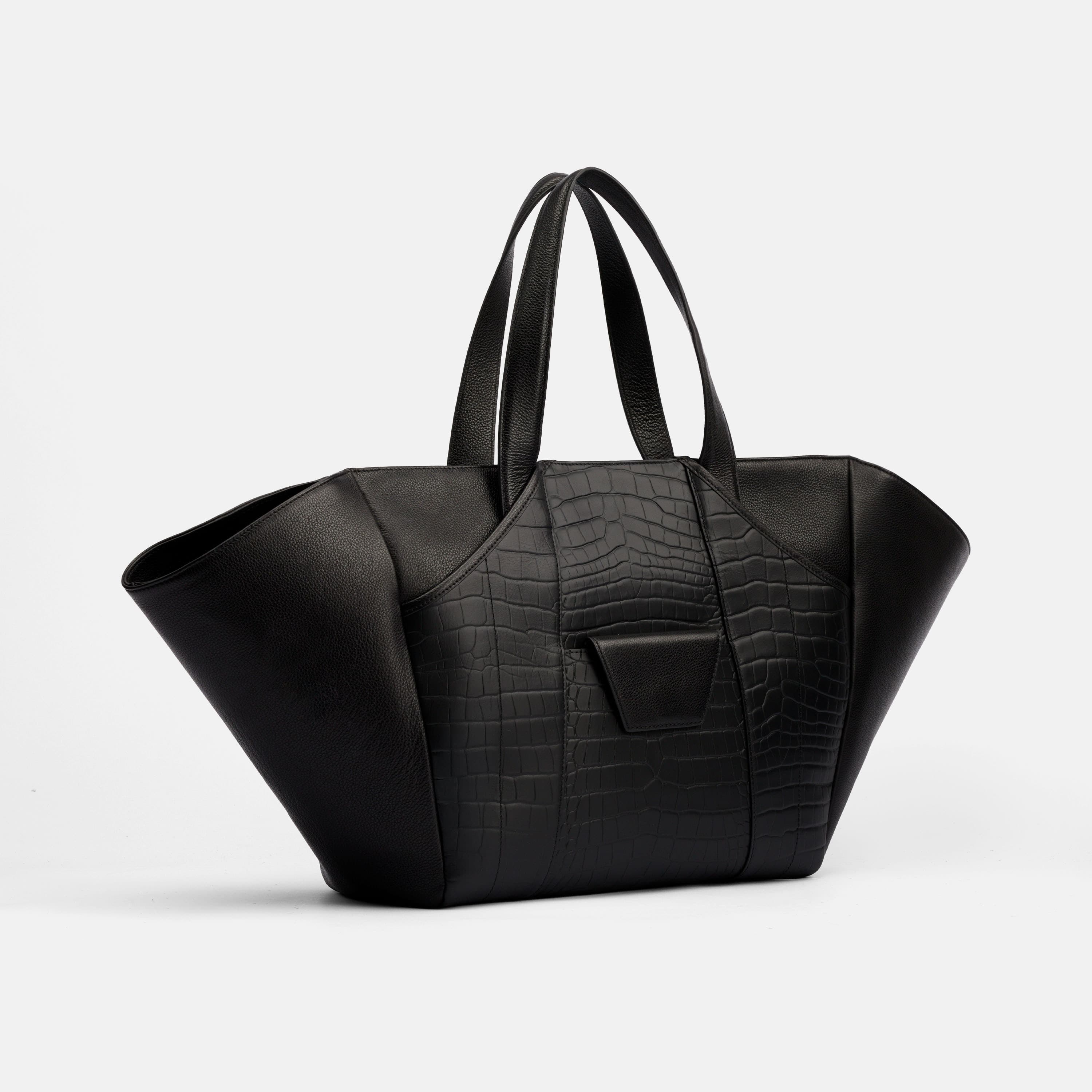 Marissa Structured Tote, Alternate, color, Black Croc