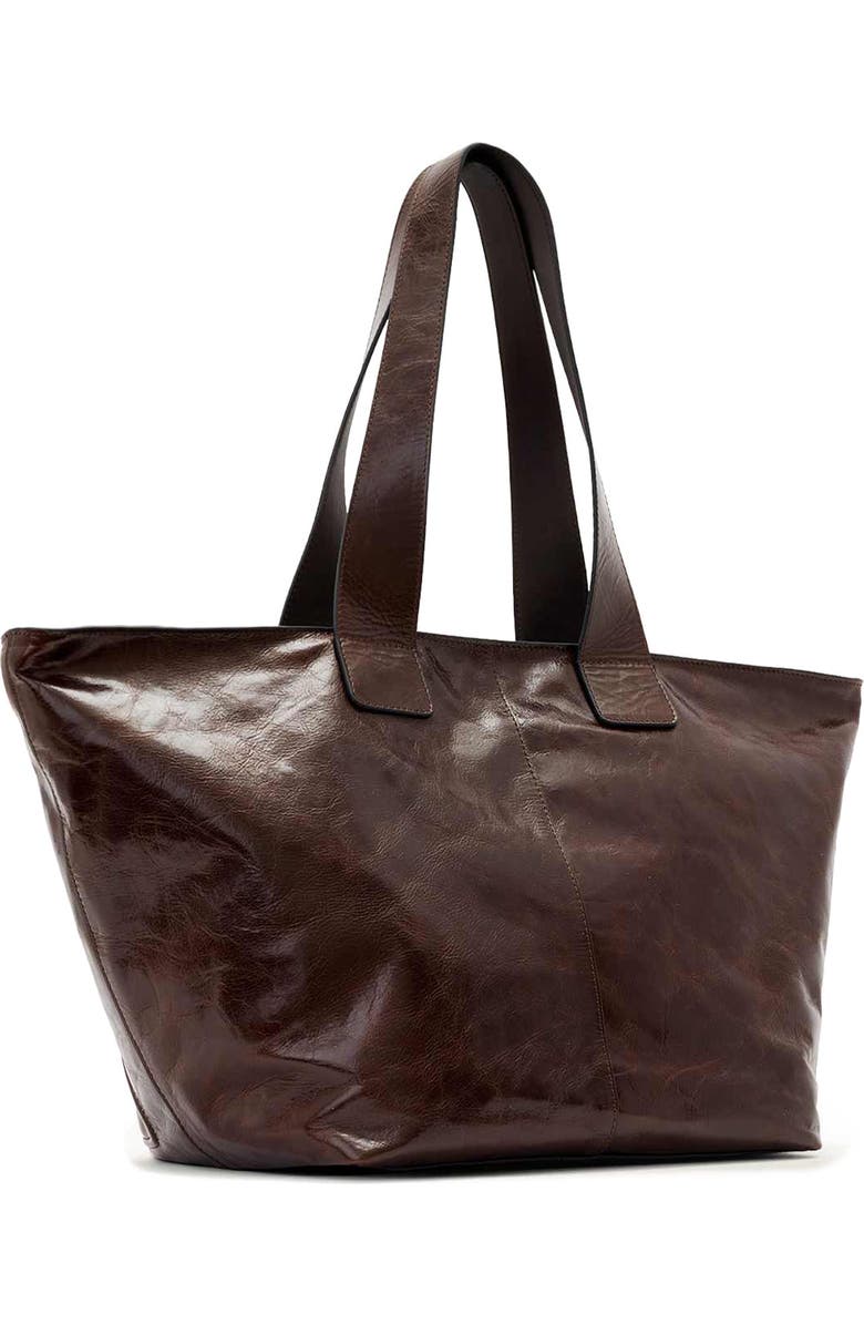 AllSaints Jean Rey Leather Tote, Alternate, color, Cognac Brown