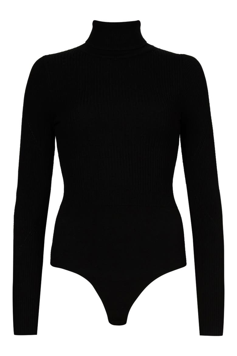 Alexis Two-Piece Faux Leather Pleated Dress & Bodysuit, Alternate, color, BLACK