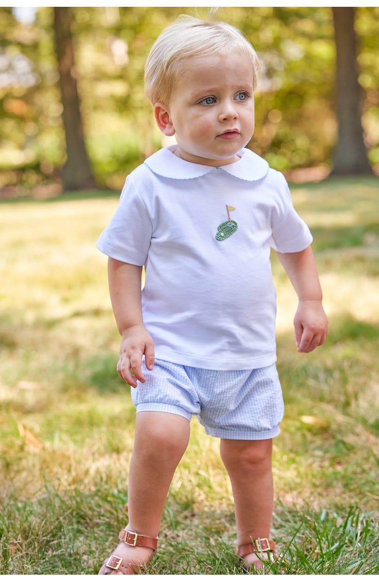 Little English Kids' Banded Short, Alternate, color, Light Blue Seersucker Gingham