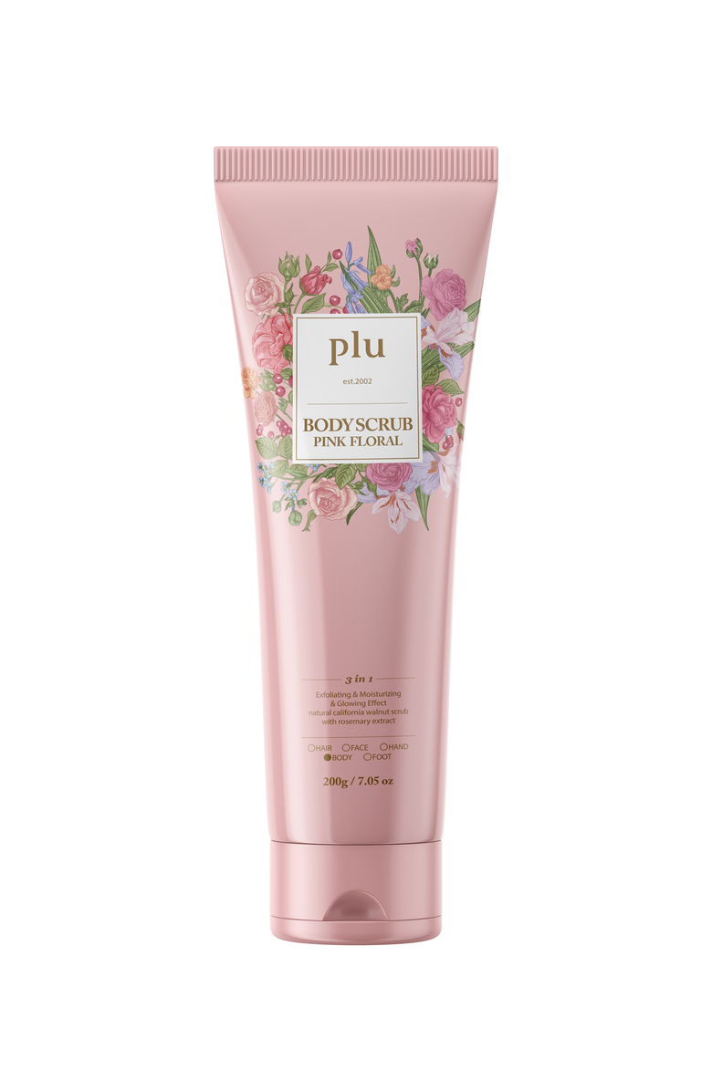 Plu Body Scrub Pink Floral, Main, color, NO COLOR