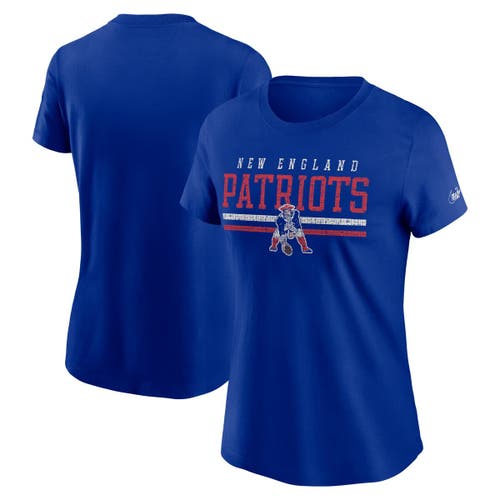 Nike Royal New England Patriots Historic T-shirt In Blue