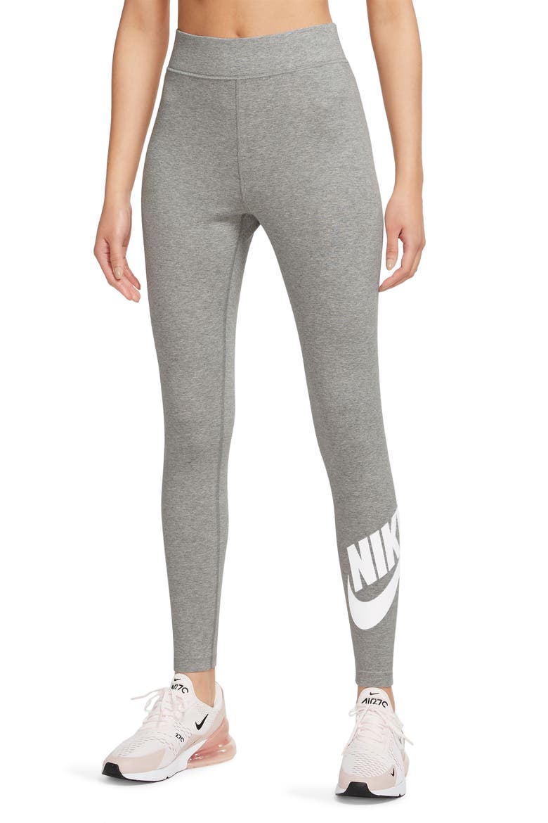 Sportswear Classics High Waist Graphic Leggings, Main, color, 063 D GR H/WHITE
