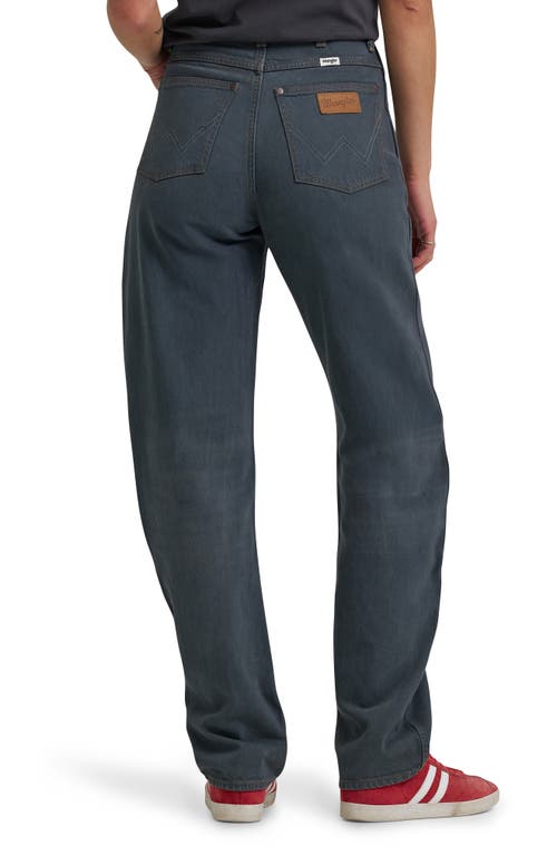 Wrangler High Waist Ankle Barrel Jeans In Gray