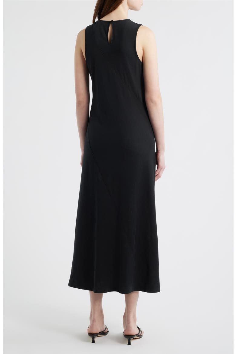 Mica Bias Cut Midi Dress, Alternate, color, BLACK