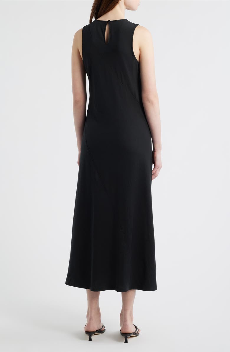 rag & bone Mica Bias Cut Midi Dress, Alternate, color, Black