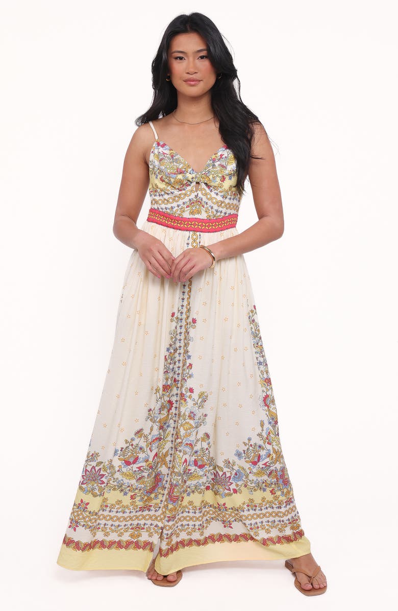 Petal & Pup Caelia Print Sleeveless Maxi Dress, Alternate, color, Yellow Multi