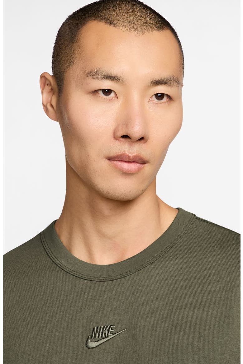 Premium Essential Cotton T-Shirt, Alternate, color, MEDIUM OLIVE