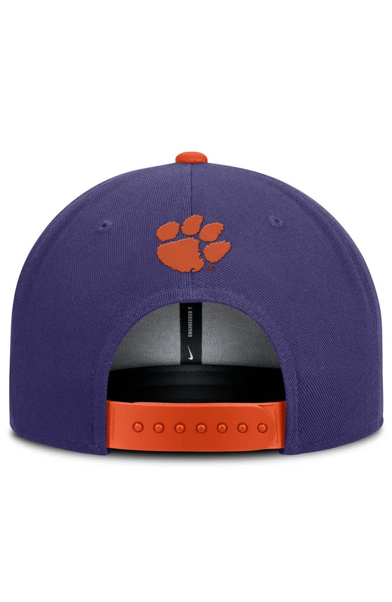 Nike Men's Nike Purple/Orange Clemson Tigers 2025 On-Field Patch Pro Dri-FIT Snapback Hat, Alternate, color, Purple