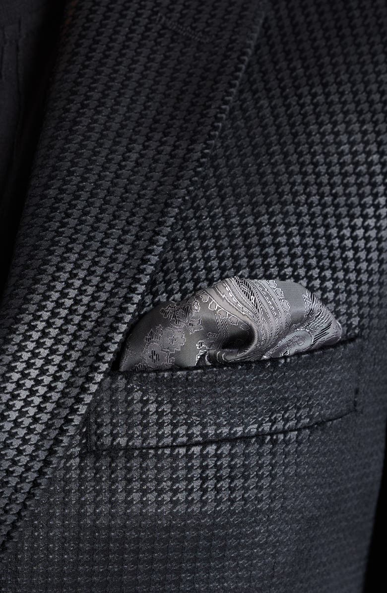 Robert Graham Colden Black Velvet Houndstooth Sport Coat, Alternate, color, Black