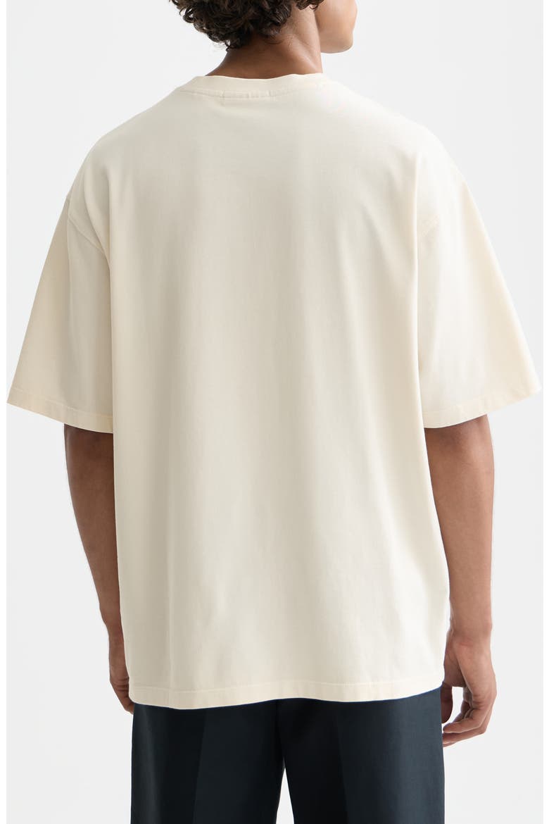 Cross-Stitched Artwork Cotton T-Shirt, Alternate, color, EGGNOG