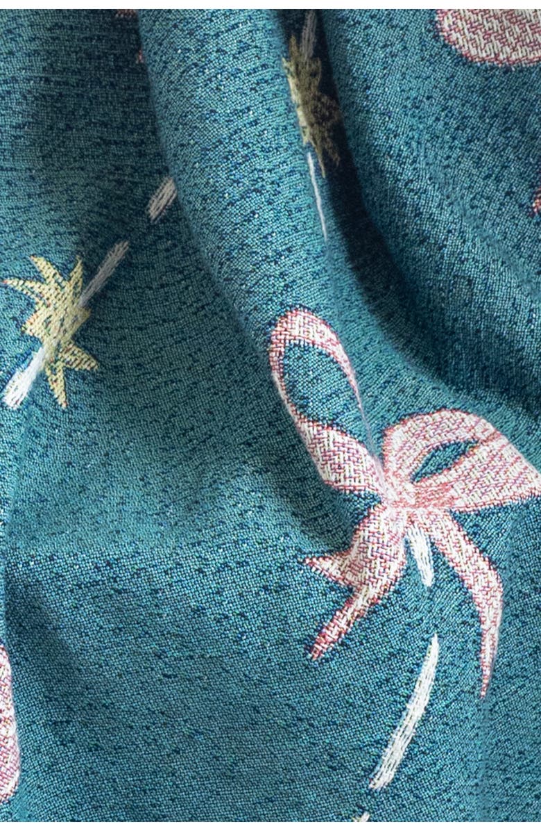 Deny Designs H. Miller Ink Fringe Throw Blanket, Alternate, color, Emerald