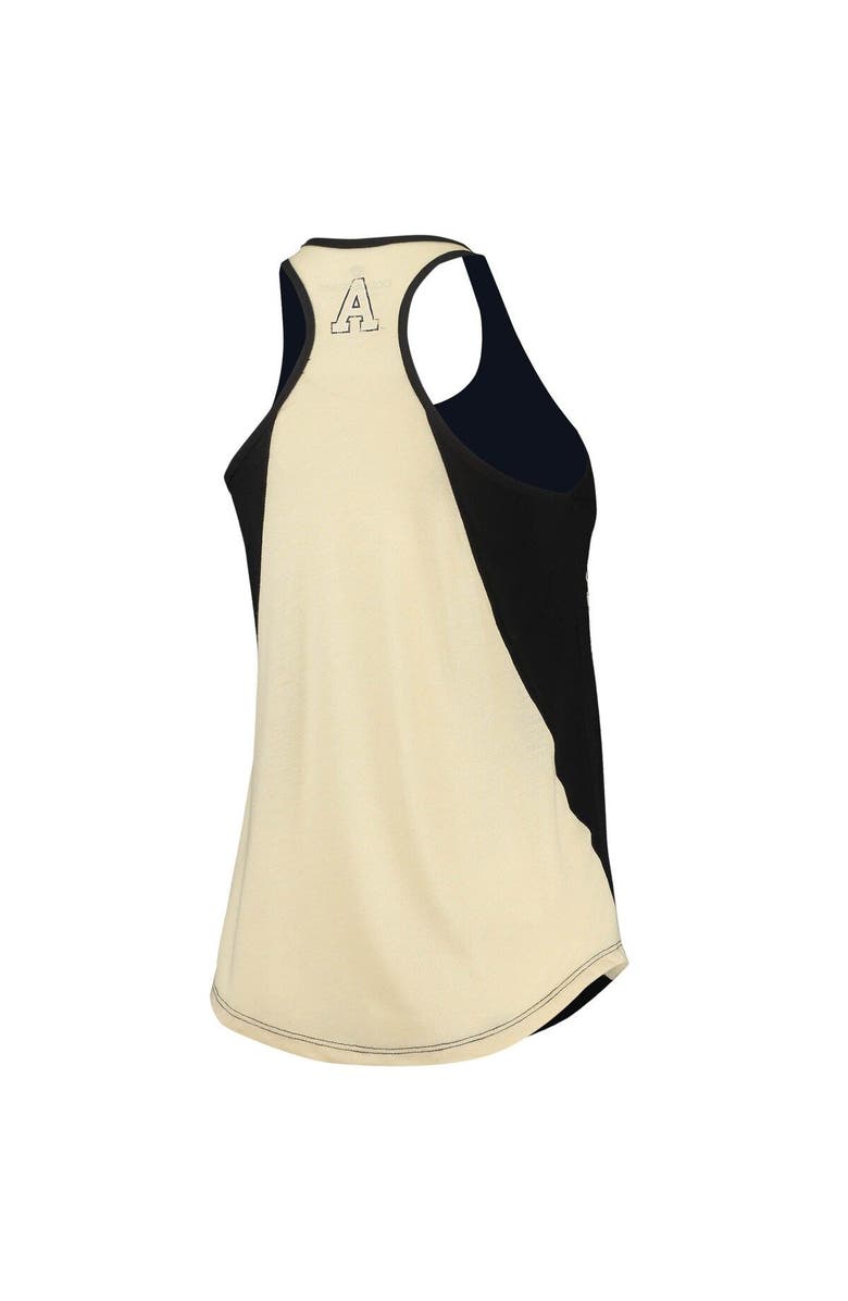 COLOSSEUM Women's Colosseum Black/Gold Army Black Knights George Glass 2-Hit Scoop Neck Racerback Tank Top, Alternate, color, 