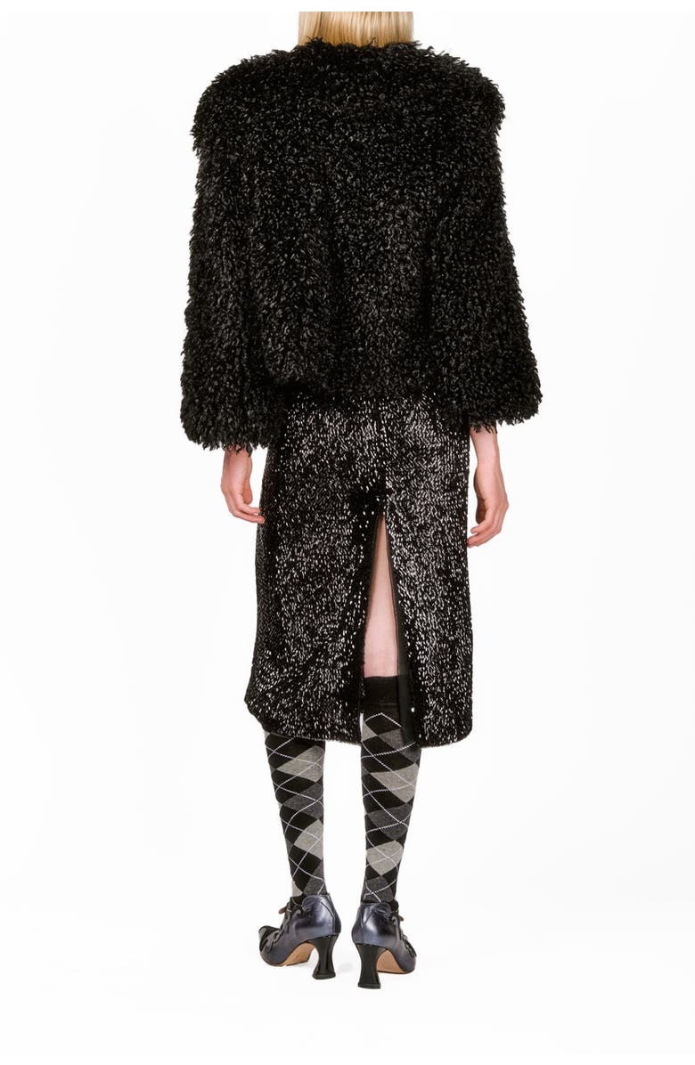 Anna Sui Faux Curly Lamb Jacket, Alternate, color, 