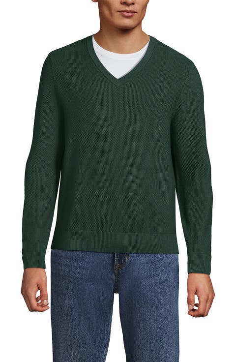 Long Sleeve Washable Merino Wool V Neck Sweater